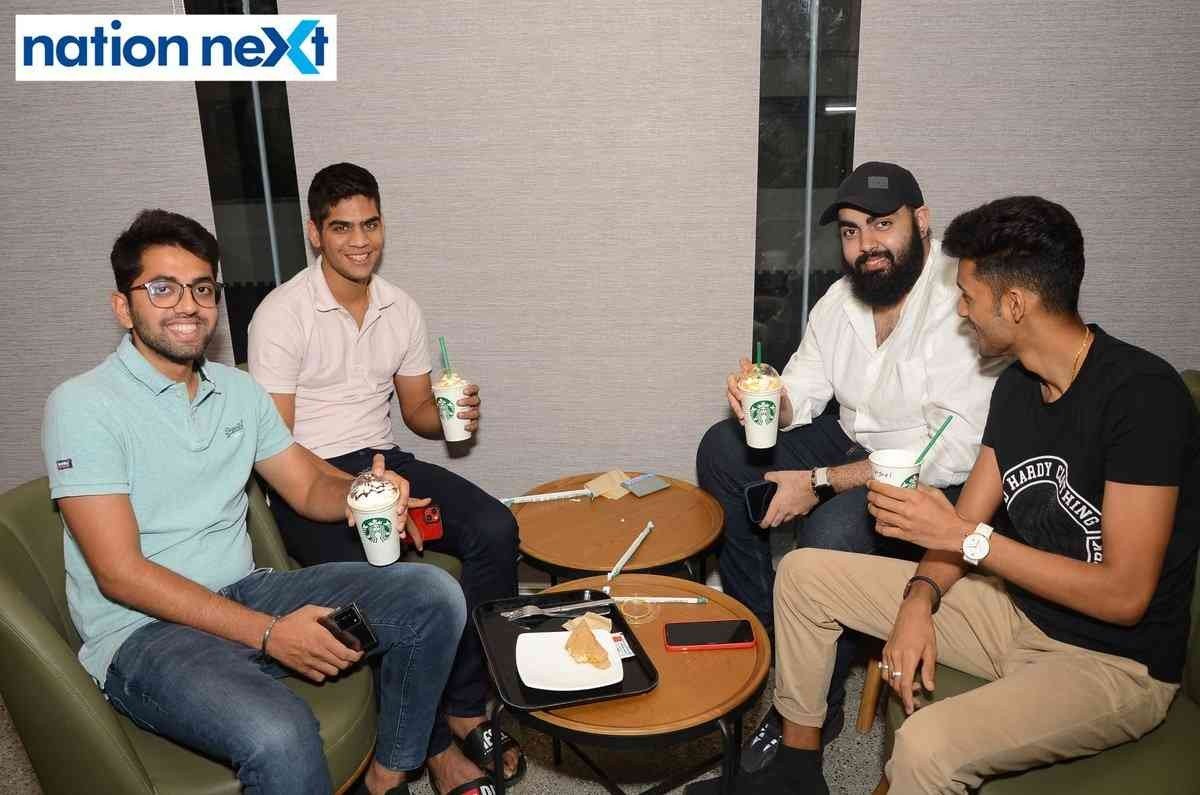Ritik, Yatarth, Jagjyot and Agasthaya during the launch event of Tata Starbucks in Nagpur