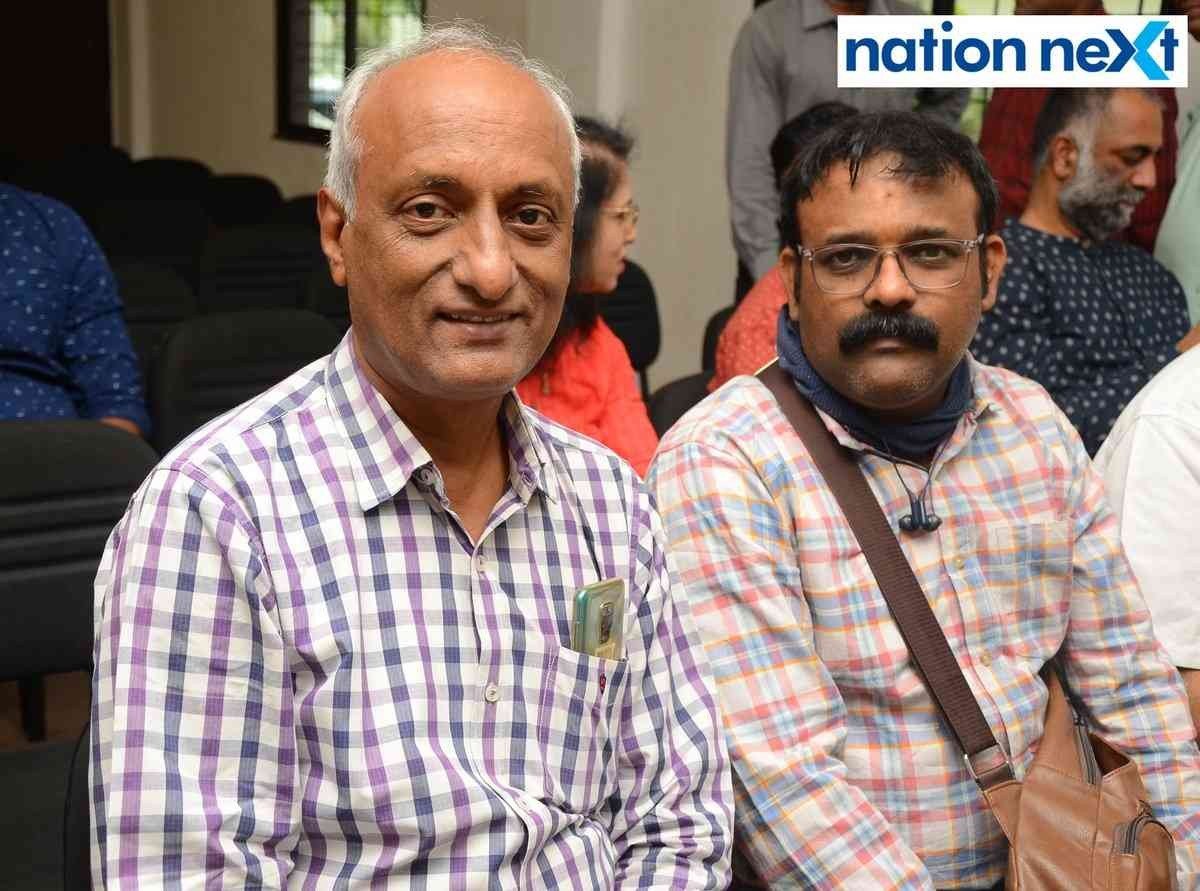 Alok Tiwari (Executive Editor, Lokmat Times) and Proshun Chakraborty (Assistant News Editor, TOI Nagpur) during an event dedicated to late journalist Ruchir Mishra at Press Club in Nagpur