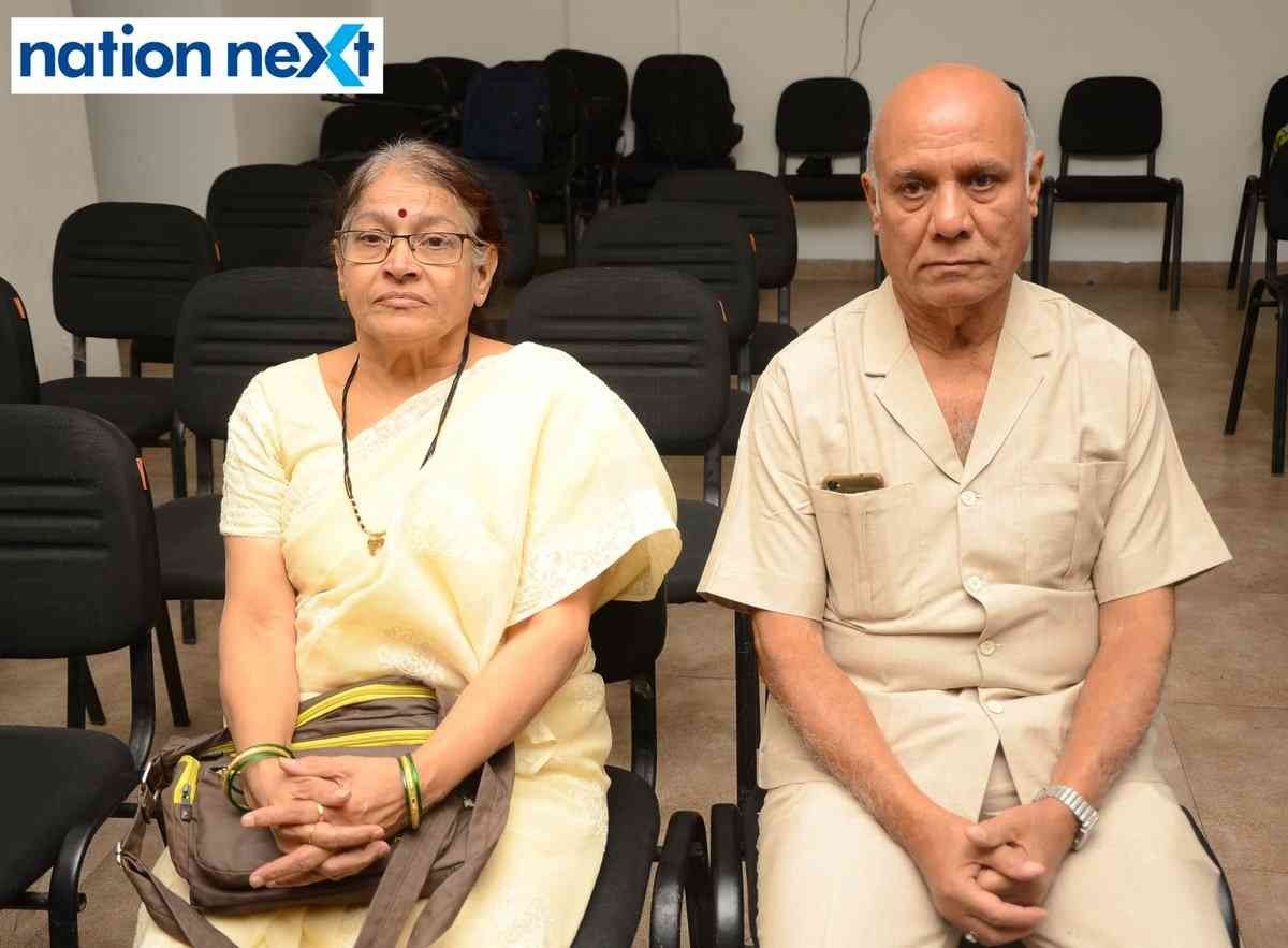 Geeta and Dinesh Mishra (Ruchir's parents) during an event dedicated to late journalist Ruchir Mishra at Press Club in Nagpur