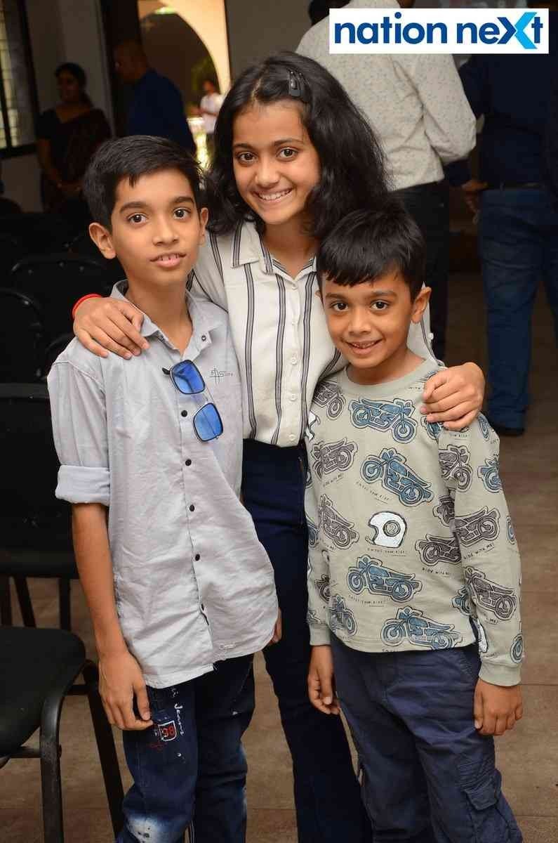 Vidhan, Nitya and Kabir Mishra (Ruchir's nephew, daughter and son) during an event dedicated to late journalist Ruchir Mishra at Press Club in Nagpur