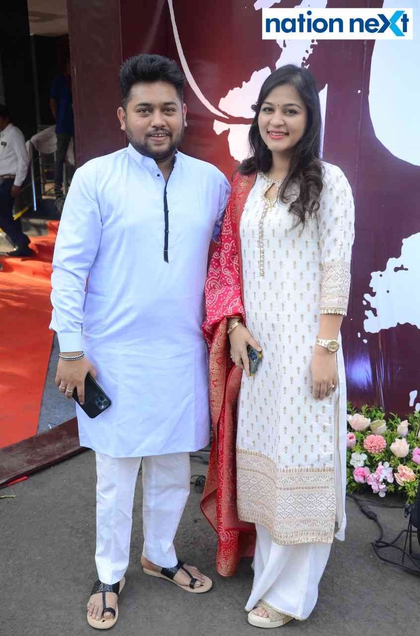 Kunal and Akansha Raut during Dr Nitin Raut's book launch on 'Ambedkar on Population Policy’