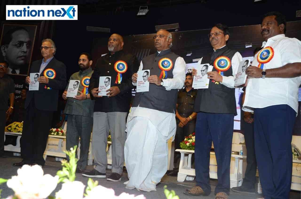 Dignitaries during Dr Nitin Raut's book launch on 'Ambedkar on Population Policy’