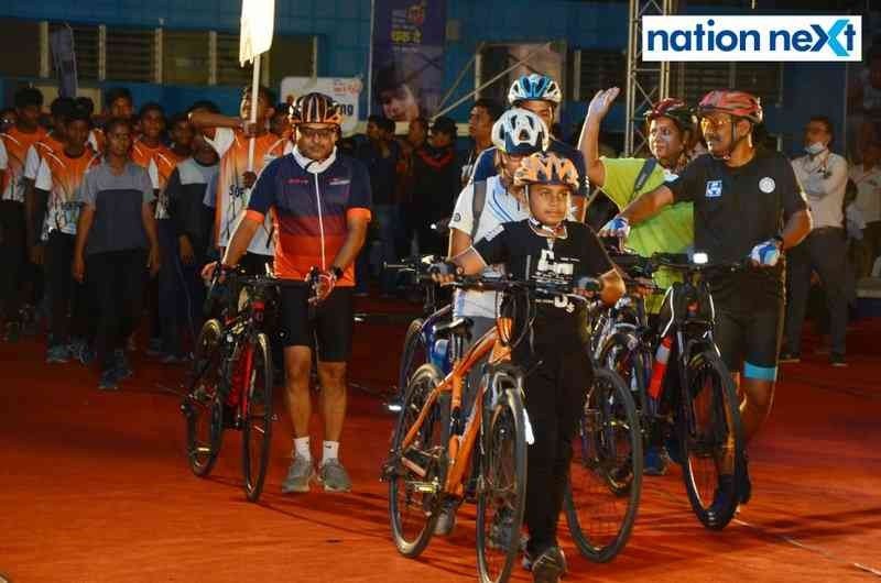 Sportspersons during the inauguration of Season 4 of Khasdar Krida Mahotsav in Nagpur