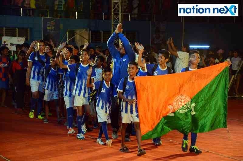 Sportspersons during the inauguration of Season 4 of Khasdar Krida Mahotsav in Nagpur