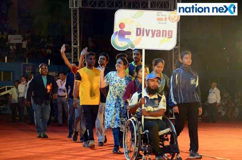 Sportspersons during the inauguration of Season 4 of Khasdar Krida Mahotsav in Nagpur