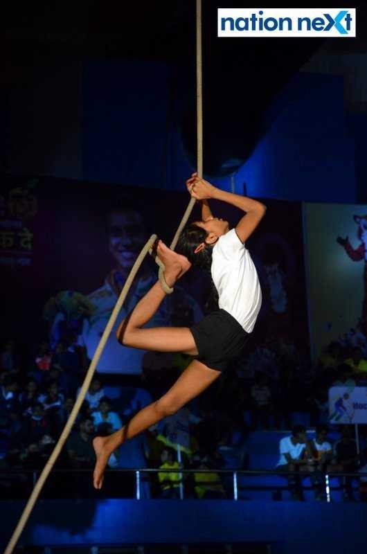 A performer during the inauguration of Season 4 of Khasdar Krida Mahotsav in Nagpur