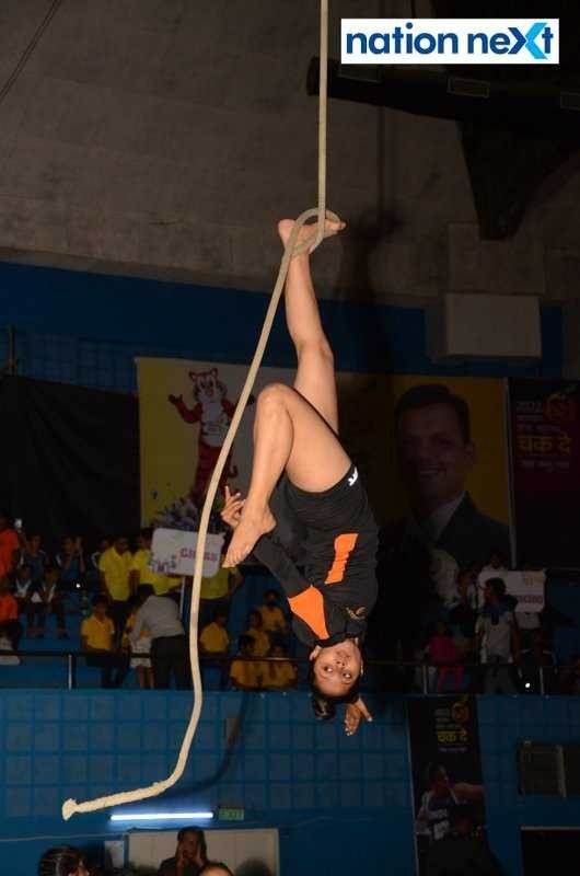 A performer during the inauguration of Season 4 of Khasdar Krida Mahotsav in Nagpur