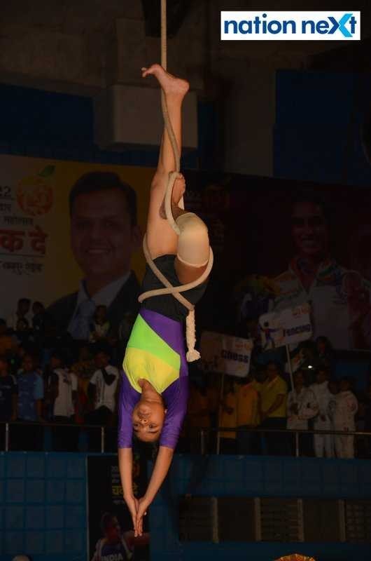 A performer during the inauguration of Season 4 of Khasdar Krida Mahotsav in Nagpur