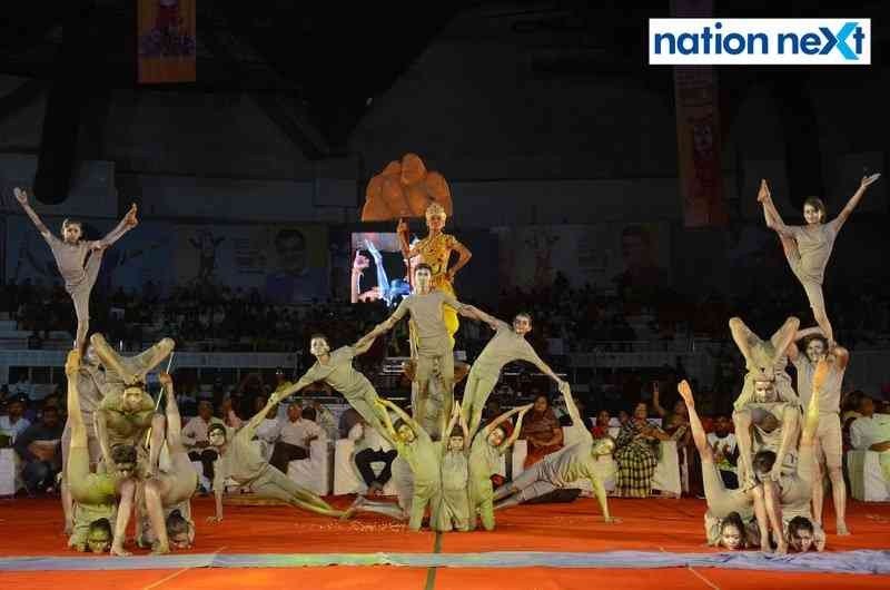 Performers during the inauguration of Season 4 of Khasdar Krida Mahotsav in Nagpur