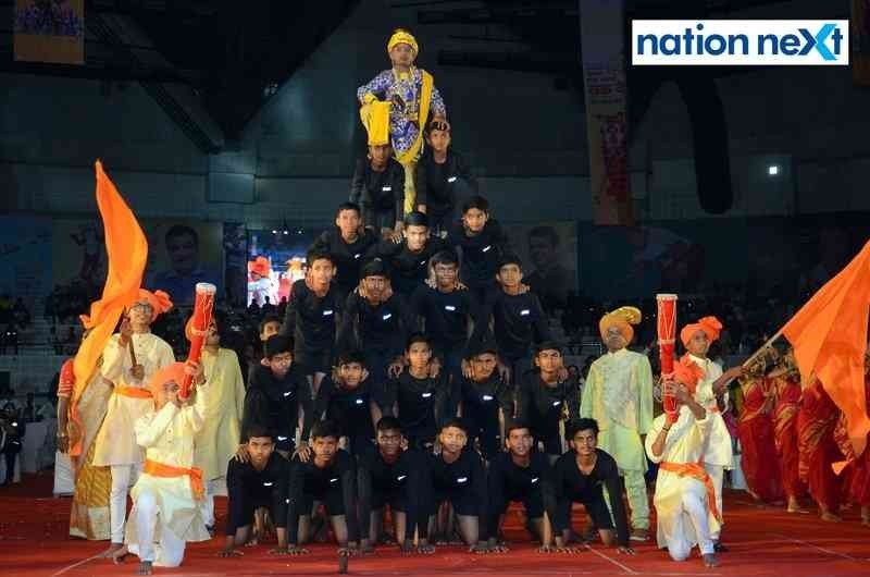 Performers during the inauguration of Season 4 of Khasdar Krida Mahotsav in Nagpur