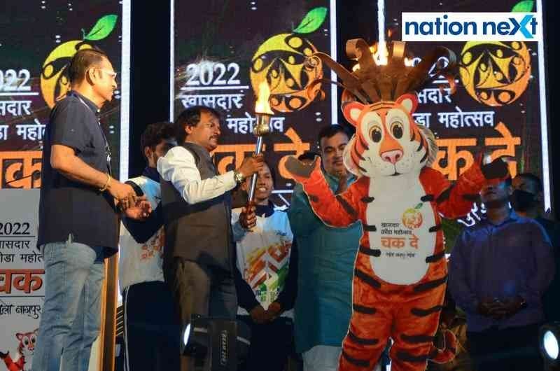 Dhanraj Pllay during the inauguration of Season 4 of Khasdar Krida Mahotsav in Nagpur