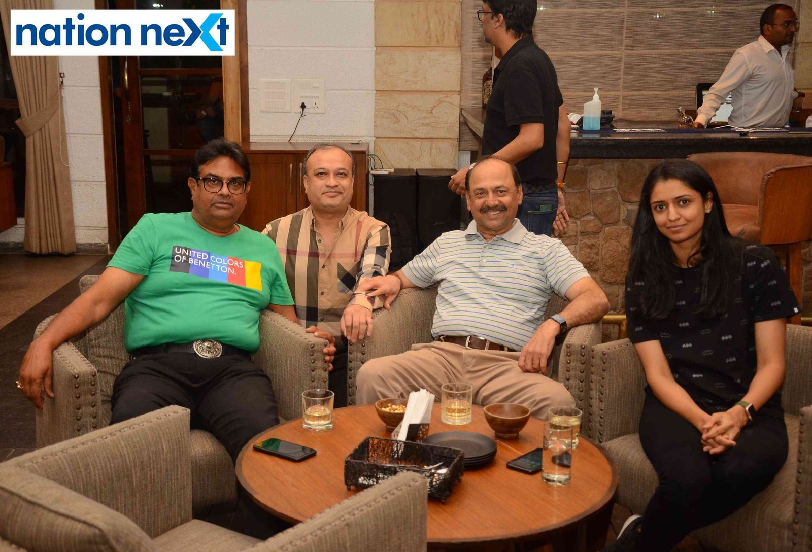 Ashok Daga, Amit Parikh, Ravi Joshi and Sneha Parikh during the prize distribution ceremony of Snicket Tournament at Gondwana Club in Nagpur