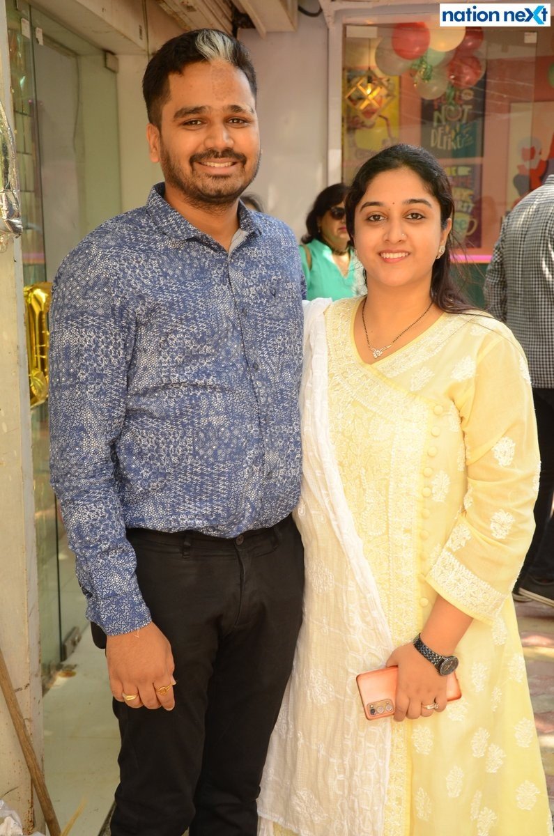 Aditya and Shree Loya during the inauguration of 'SEVEN O' ELEVEN' in Nagpur