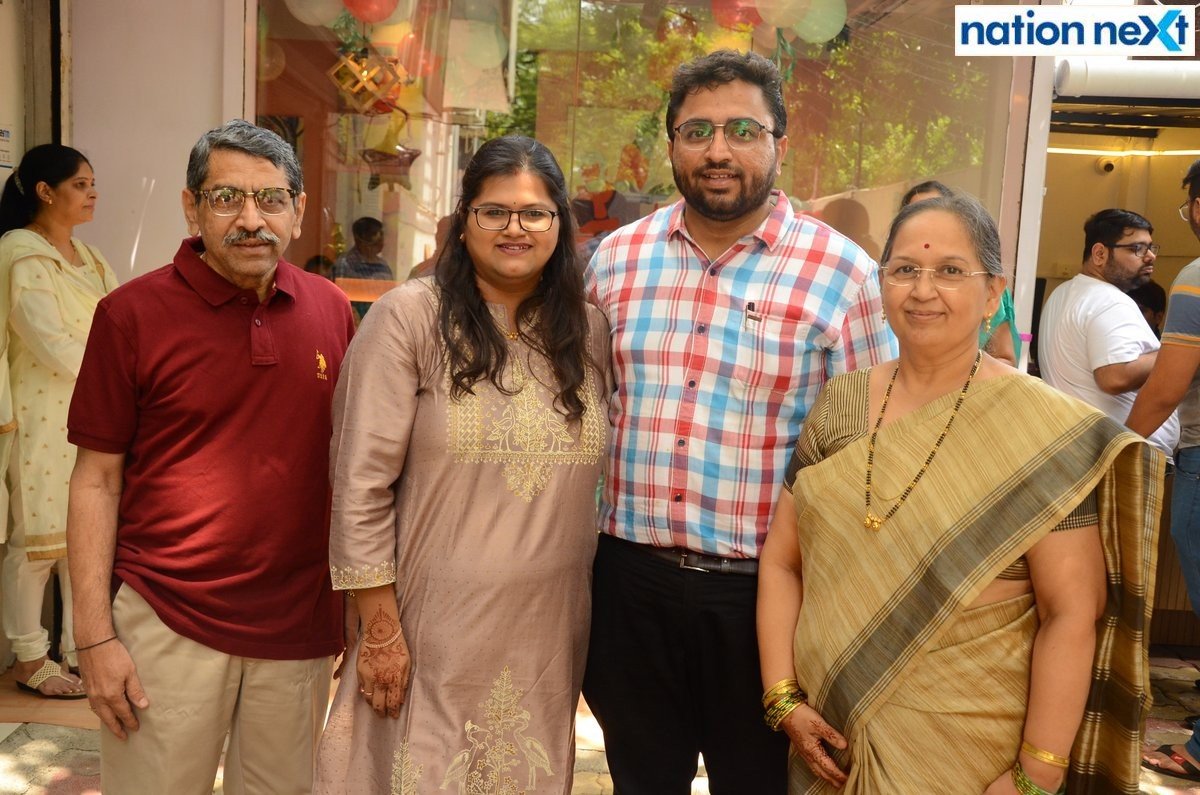 Anant, Ankita, Malhar and Priya Deshpande during the inauguration of 'SEVEN O' ELEVEN' in Nagpur