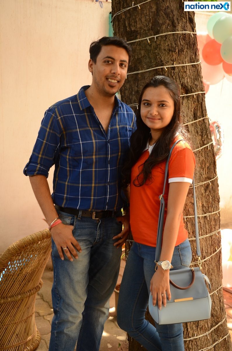 Atharva Gupta and Karishma Maske during the inauguration of 'SEVEN O' ELEVEN' in Nagpur