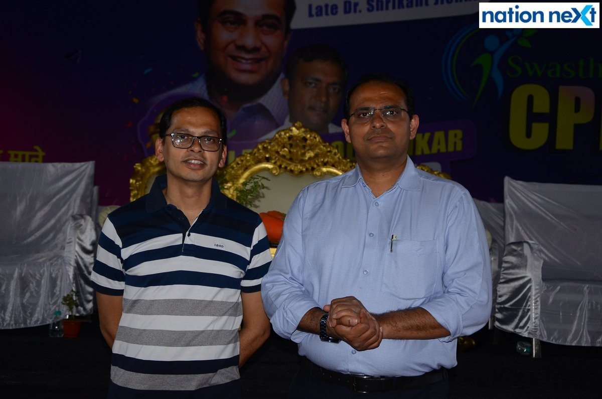 Dr Rohit Gupta and Dr Pankaj Harkut during the inauguration of Late Dr Shrikant Jichkar Cricket Tournament at Bishop Cotton School ground in Nagpur