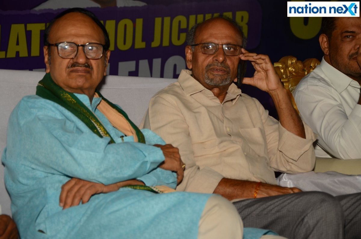 Gev Avari and Ashok Dhawad during the inauguration of Late Dr Shrikant Jichkar Cricket Tournament at Bishop Cotton School ground in Nagpur