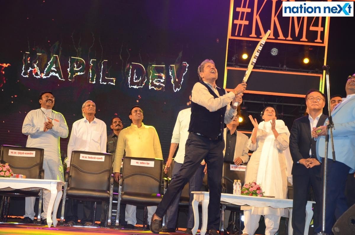 Kapil Dev during the closing ceremony of the Season 4 of Khasdar Krida Mahotsav in Nagpur