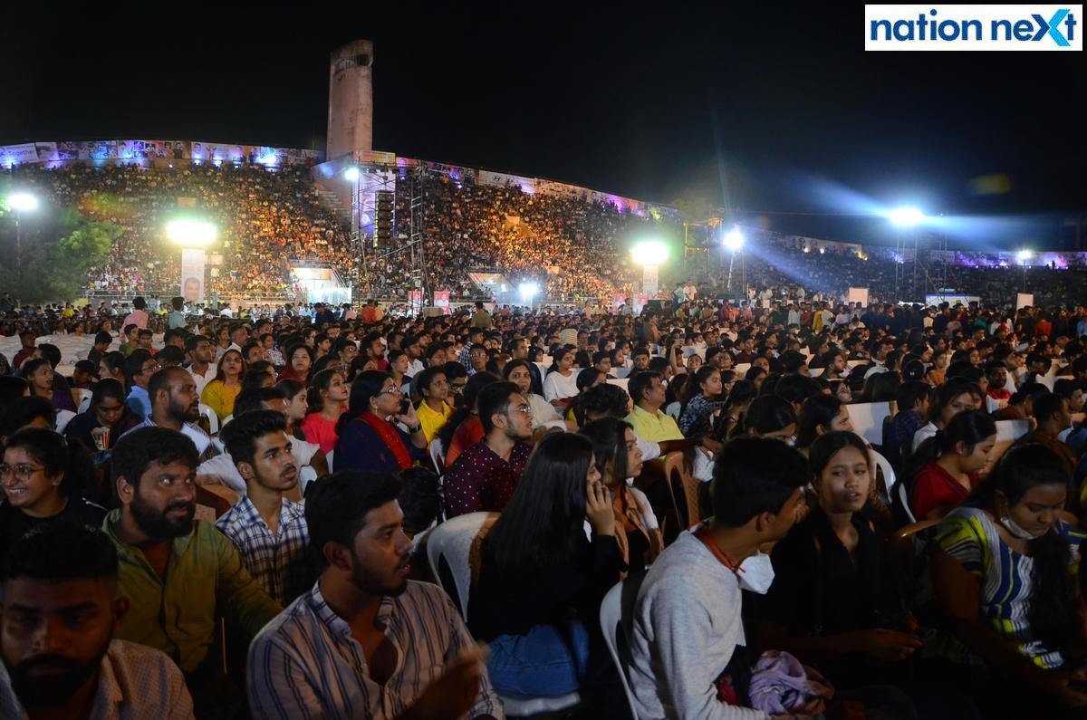 Jam-packed Yashwant stadium during the closing ceremony of the Season 4 of Khasdar Krida Mahotsav in Nagpur