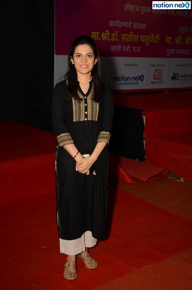 Maitreyi Jichkar during the inauguration of Late Dr Shrikant Jichkar Cricket Tournament at Bishop Cotton School ground in Nagpur