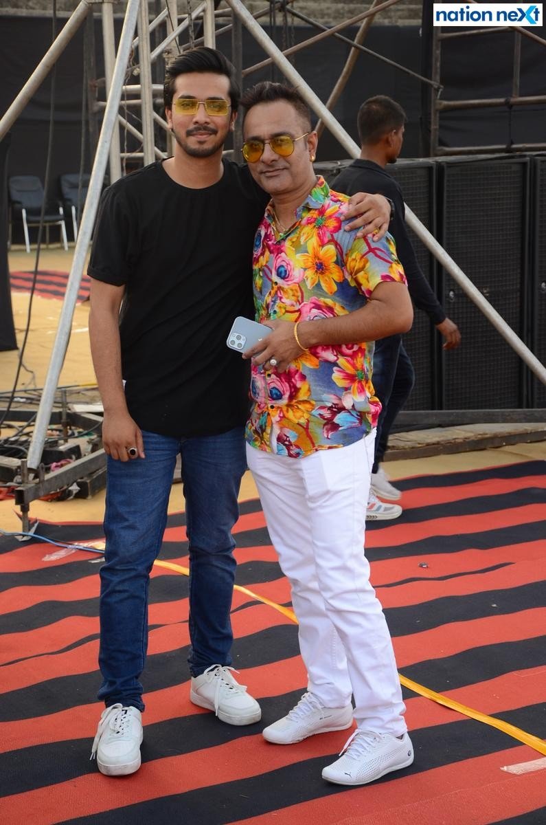 RJ Farhan and RJ Rajan during the closing ceremony of the Season 4 of Khasdar Krida Mahotsav in Nagpur