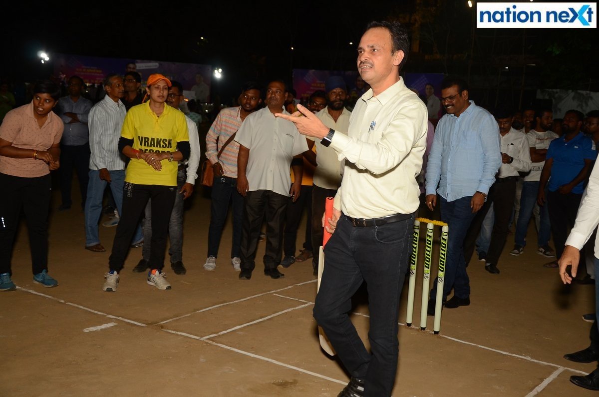 Shrimant Mane during the inauguration of Late Dr Shrikant Jichkar Cricket Tournament at Bishop Cotton School ground in Nagpur