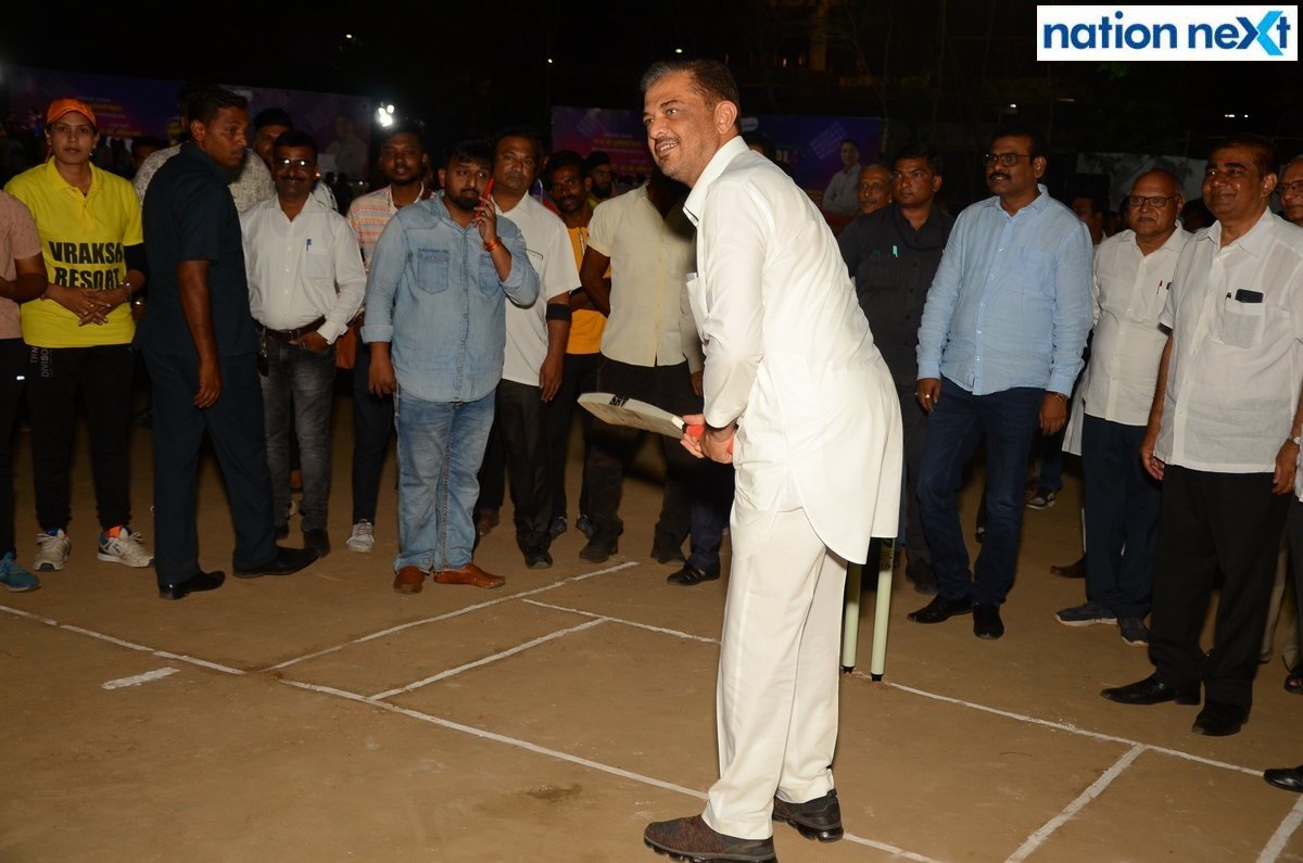 Sunil Kedar during the inauguration of Late Dr Shrikant Jichkar Cricket Tournament at Bishop Cotton School ground in Nagpur