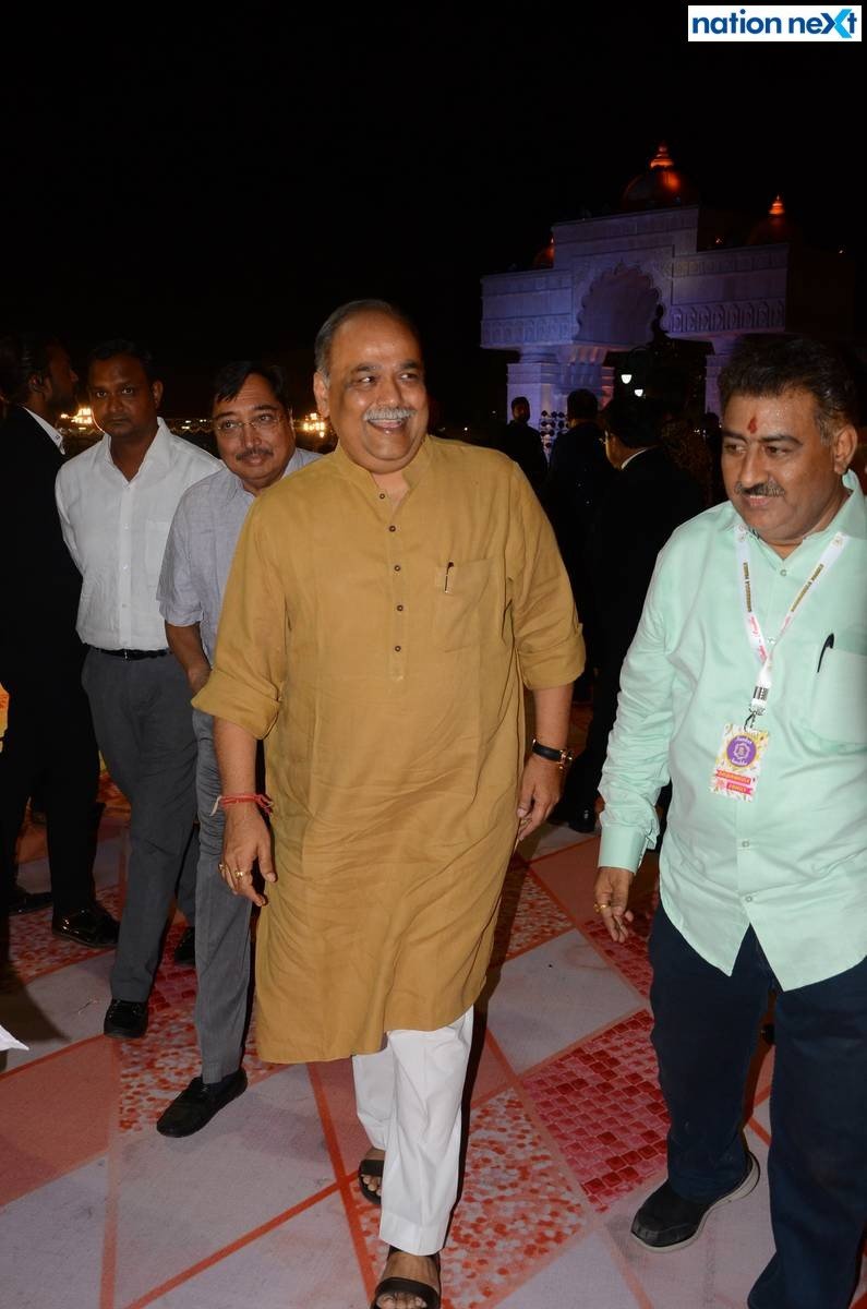 Former Rajya Sabha MP Ajay Sancheti at Sanket and Anushka Bawankule's wedding reception in Nagpur