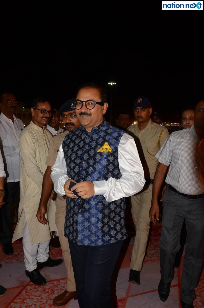 Nagpur Police Commissioner Amitesh Kumar at Sanket and Anushka Bawankule's wedding reception in Nagpur