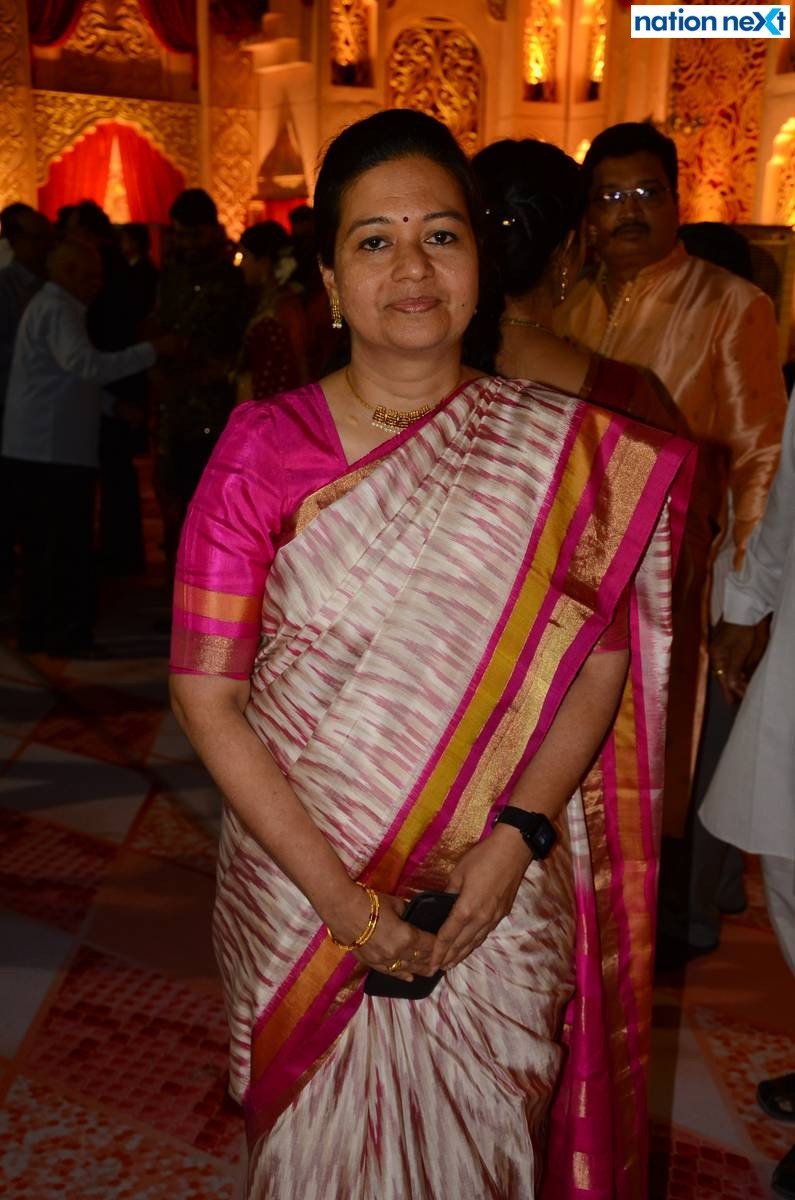 Aswathi Dorje (Joint Commissioner of Police, Nagpur) at Sanket and Anushka Bawankule's wedding reception in Nagpur