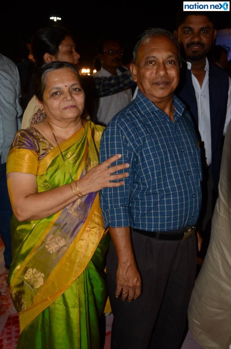 Deepali and Deepak Khirwadkar at Sanket and Anushka Bawankule's wedding reception in Nagpur