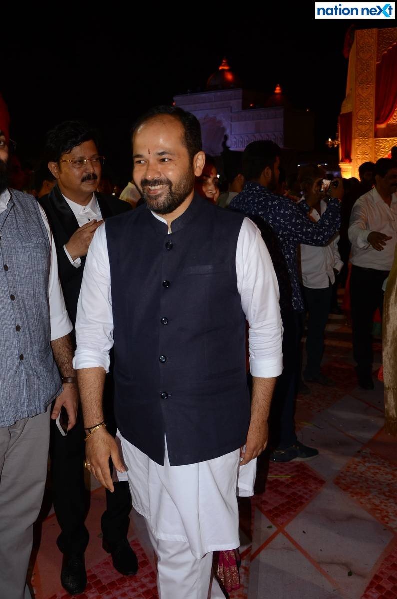 Dr Amol Deshmukh at Sanket and Anushka Bawankule's wedding reception in Nagpur