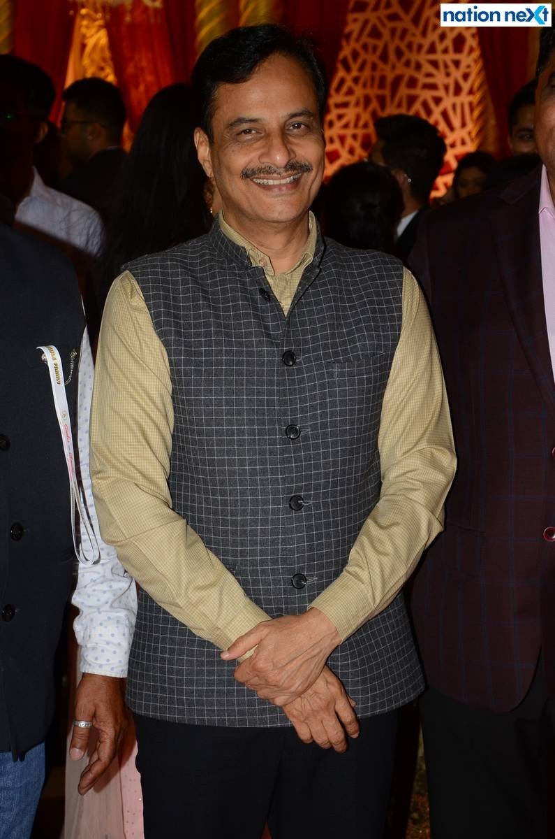 Dr Ranjit Patil at Sanket and Anushka Bawankule's wedding reception in Nagpur