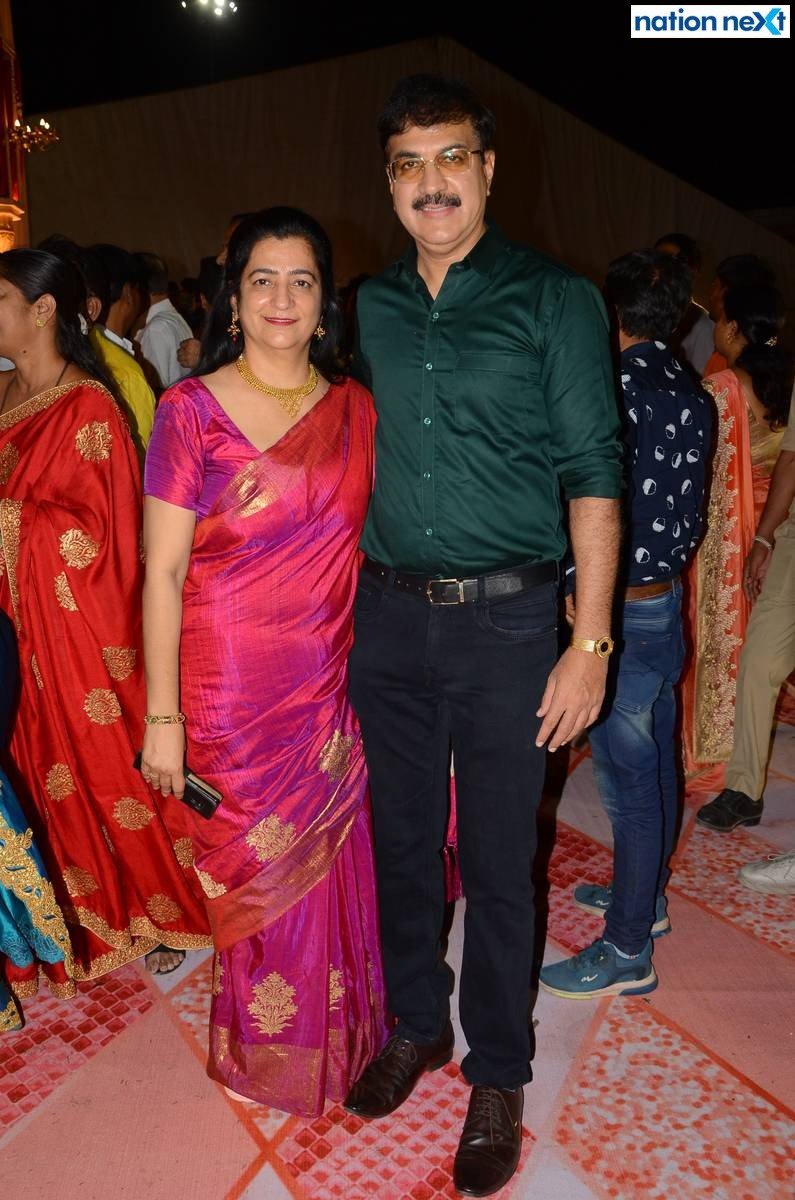 Dr Sangeeta and Dr Vinky Rughwani at Sanket and Anushka Bawankule's wedding reception in Nagpur