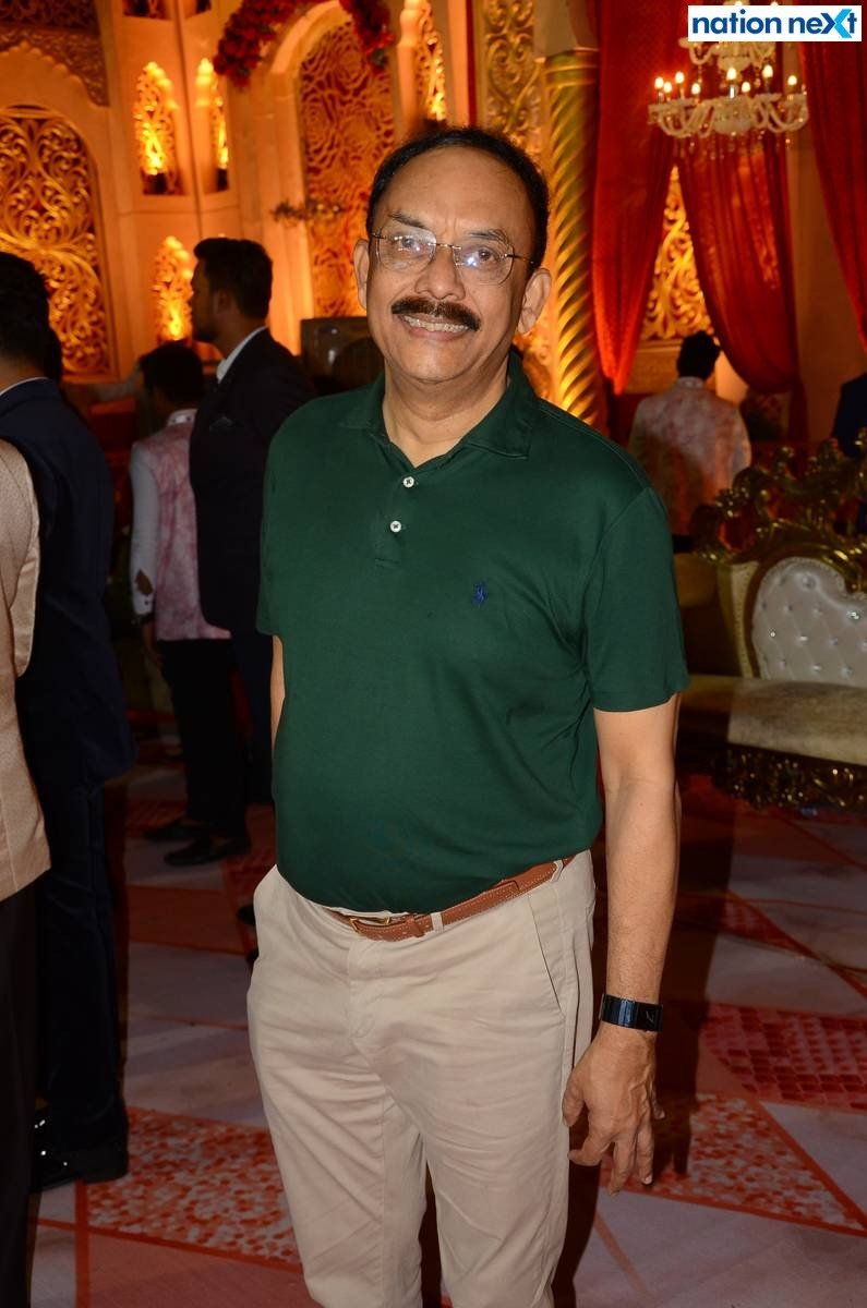Dr Shrikant Mukewar at Sanket and Anushka Bawankule's wedding reception in Nagpur