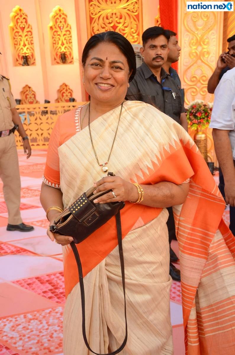 Nagpur District Magistrate and Collector R Vimala at Sanket and Anushka Bawankule's wedding reception in Nagpur