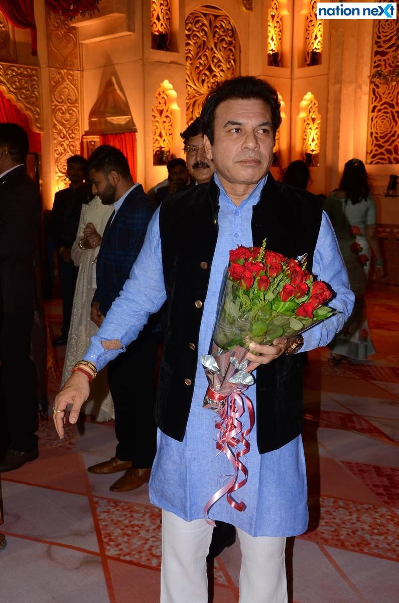 Prasanna Tidke at Sanket and Anushka Bawankule's wedding reception in Nagpur