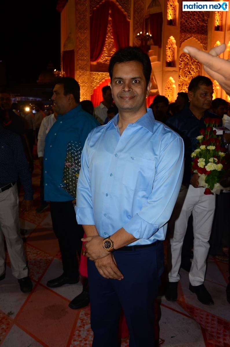 Rohit Agrawal at Sanket and Anushka Bawankule's wedding reception in Nagpur