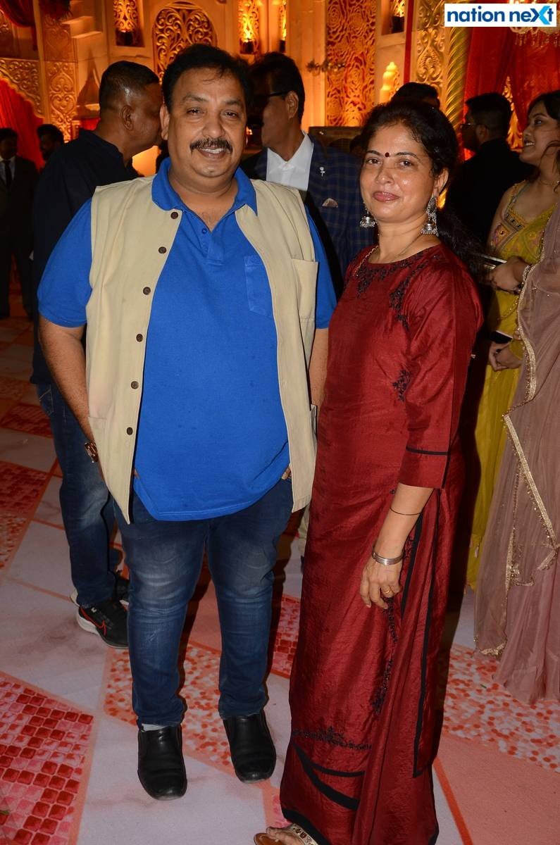 Vishnu and Aparna Manohar at Sanket and Anushka Bawankule's wedding reception in Nagpur