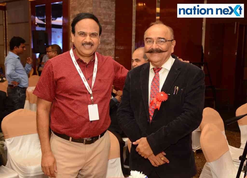 Dr Rajesh Swarnakar and Dr Ravindra Sarnaik during Lokmat Times Excellence in Healthcare Awards 2021’ held in Nagpur