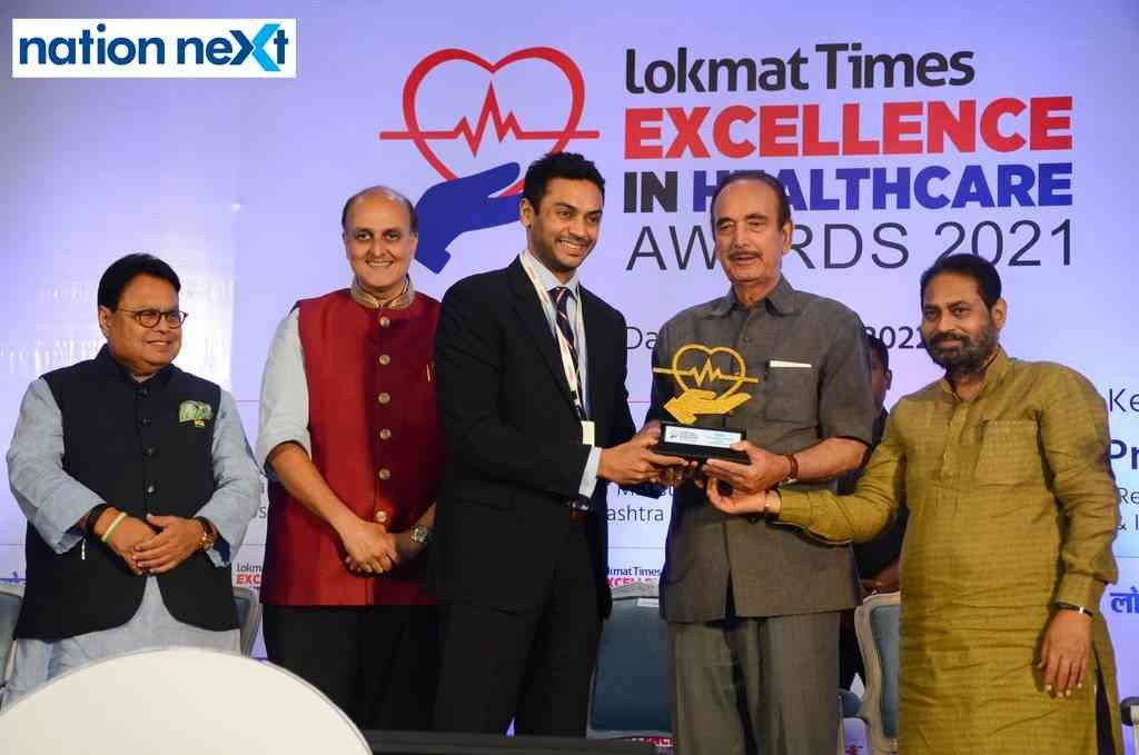 Dr Saurabh Mukewar during Lokmat Times Excellence in Healthcare Awards 2021’ held in Nagpur