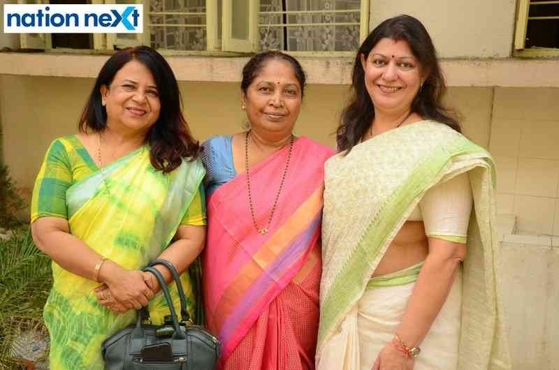 Charuta Gajbhiye, Dr Durgesh Nandini and Meenakshi Kulkarni during LAD College's event 'Navrang' held in Nagpur