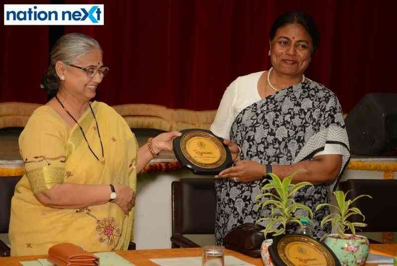 DrDeepali Kotwal and R Vimala during LAD College's event 'Navrang' held in Nagpur