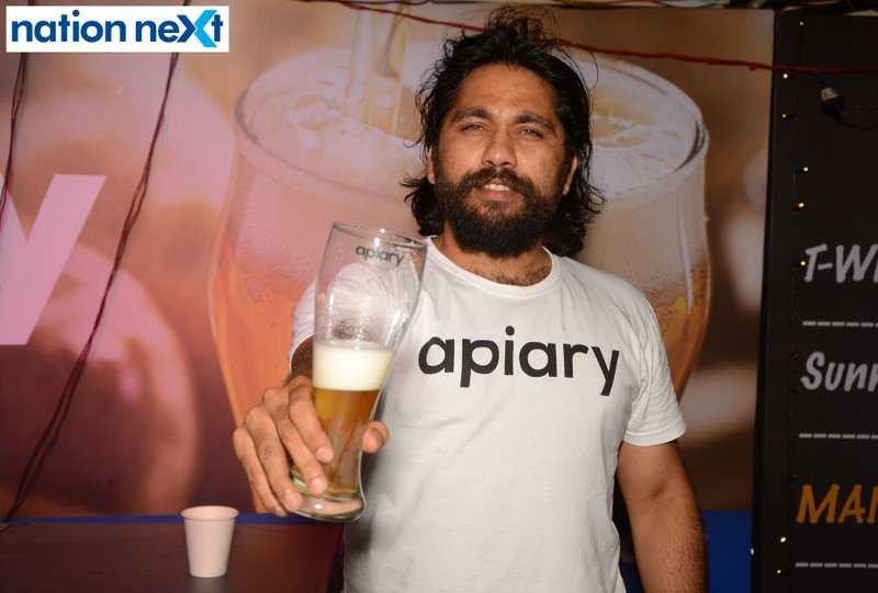 Ankur Pawar at 'Taps and Mugs' craft beer fest organised at Press Club in Nagpur