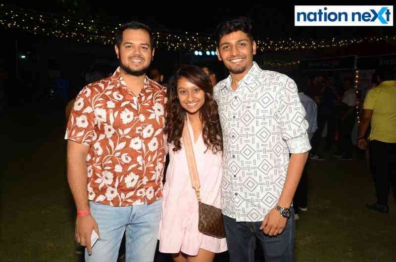 Ankur Tule,Sameeksha Munot and Rahul Bang at 'Taps and Mugs' craft beer fest organised at Press Club in Nagpur