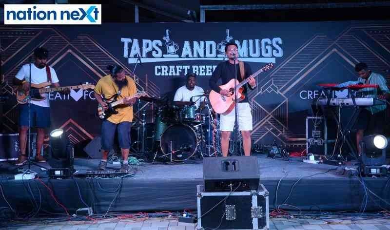 'Atrypt' band during its performance at 'Taps and Mugs' craft beer fest organised at Press Club in Nagpur