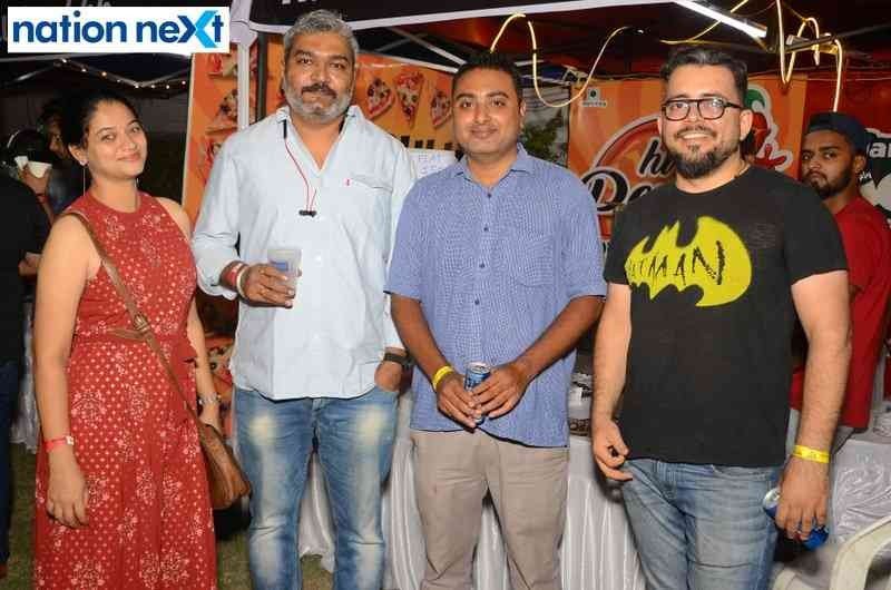 Meetali and Mandar Deshmukh with Rahul Lotia and Vijay Bhambhwani at 'Taps and Mugs' craft beer fest organised at Press Club in Nagpur