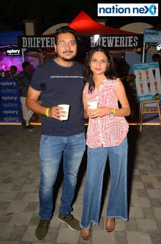 Shubham and Rupal Sonkusre at 'Taps and Mugs' craft beer fest organised at Press Club in Nagpur