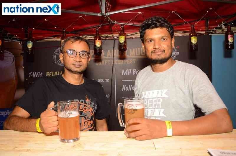 Tejas Savaliya and Ram Kolhe at 'Taps and Mugs' craft beer fest organised at Press Club in Nagpur